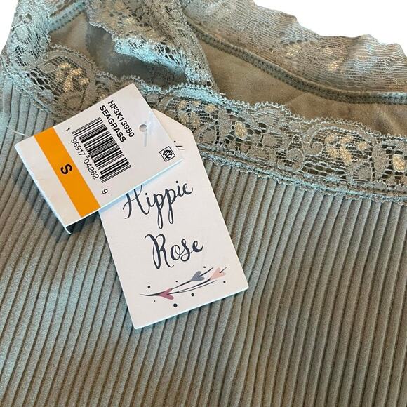 Hippie Rose Lace Trim Bodysuit NWT Size S NWT - Picture 4 of 8